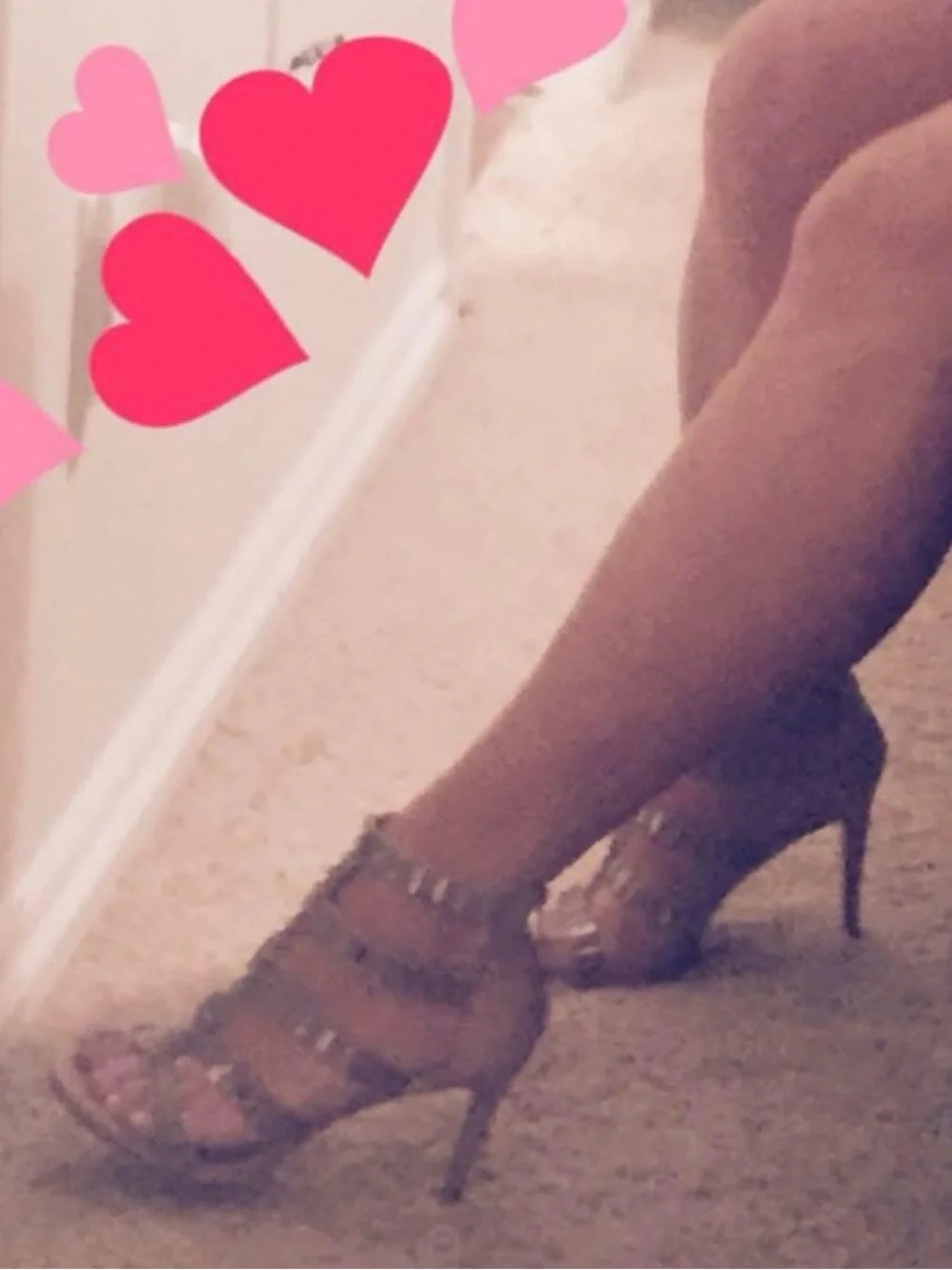 Steve Madden Nude Strappy Heeled Sandals with Iridescent Beading